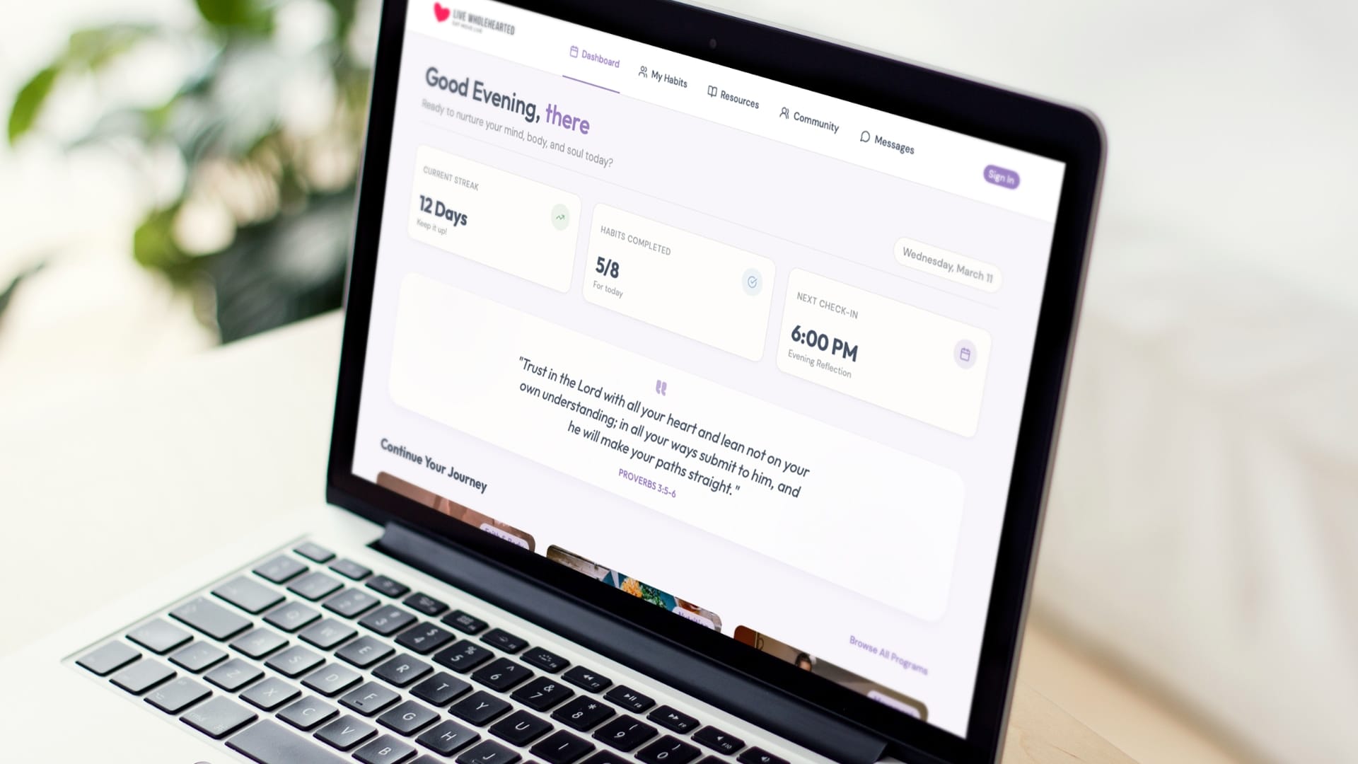 Live Wholehearted app